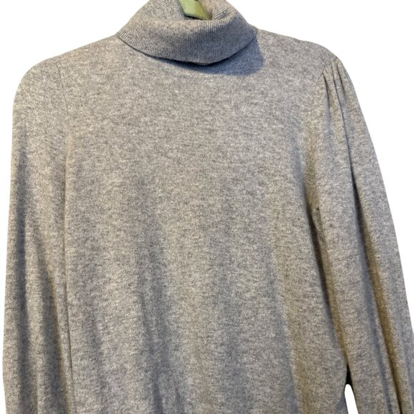 Lauren Ralph Lauren Washable 100% Cashmere Gray Turtleneck Sweater M Luxury - Picture 8 of 8